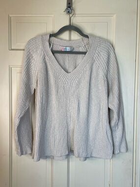 Free People Beach Justine Vneck Sweater W Matching Joggers Size Medium Cream